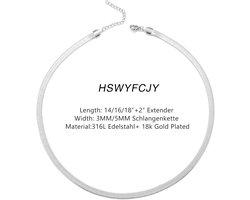 Dames Halsketting Slangenketting Visgraat Choker Halsband