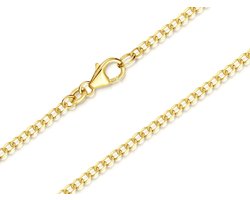 Dames Pantserketting 333 Goud Hoogglans 2mm - Echt Gouden Halsketting in Verschillende Lengtes