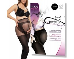 GATTA - Zwangerschapspanty - 100 DEN - Maat L - Zwart - Dames Panty - Zwanger - Ondersteunende Panty - (1 Stuks)