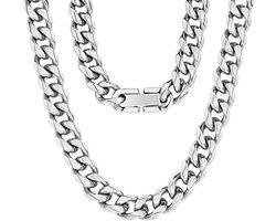 Gepersonaliseerde zilveren halsketting voor heren - hiphop choker en schakelketting