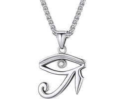 Halsketting met Egyptisch Symbool: Oog van Horus, Ankh Kruis of Slang voor Heren en Dames