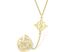 Heksenknoop Ketting met Pentagram Hanger - Keltische Knopen en Tetragrammaton Amulet voor Bescherming