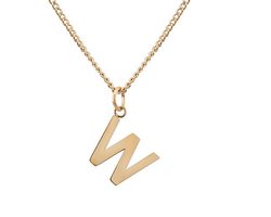 Ketting met Letters in 18 Karaat Goud - Waterdichte Gouden Ketting voor Dames met A-Z Hanger