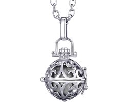 Ketting met Ornament Hanger en Geluidsbal RVS Verwisselbare Kleuren