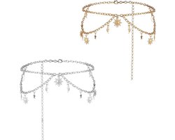 Kettingriemen Vrouwen Taille Ketting Verstelbaar Mode Buikketting Goud Multilayer - Jurken Jeans Broek