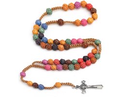 Klassieke Rozenkrans Ketting met Kruis voor Katholieke Gebeden en Communie
