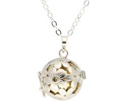 La Rosa Princesa Bloem Bola Zwangerschapsketting Zilver Gold Palted - Verguld - Zwnagerschapsbelletje