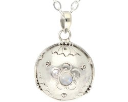 La Rosa Princesa Bola Lotus bloem Zwangerschapsketting Zilver Maansteen