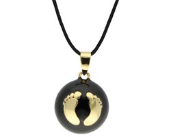 La Rosa Princesa Bola Zwangerschapsbelletje Voetjes Zwart Goudkleurig