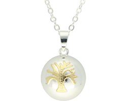 La Rosa Princesa Bola Zwangerschapsketting Tree Of Life - Zwangerschapsbelletje verzilverd + verguld Zwanger cadeau