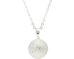 La Rosa Princesa Bola Zwangerschapsketting Zilverkleurig Silver Plated Brossé - Zwangerschapsbelletje