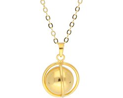 La Rosa Princesa Swirl Bola Echt Zilver Verguld - Zwangerschapsketting