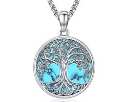 Levensboom Ketting Zilver Hanger | Keltische Knoop Sieraad Dames en Meisjes