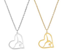 longziming -Gymnastiek Charm-hanger Ketting voor Meisjes – 2 Stuks – Goud + Zilver – Elegant ontwerp – Huidvriendelijk materiaal – Licht en comfortabel – Perfect als cadeautje