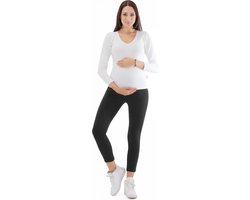 Mamsy - Barcelona - Zwangerschapslegging uit ademend katoen -7/8 - Zwart - XL