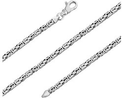 Massieve 925 Zilveren Koningsketting voor Heren - Verkrijgbaar in Lengtes van 45 cm tot 70 cm