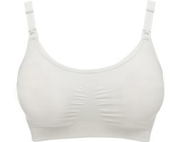 Medela 3-in-1 Voedingsbh en kolf bh voor zwangerschap borstvoeding en kolven - Zacht en met stretch - Wit - Maat M