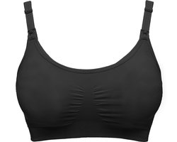 Medela 3-in-1 Voedingsbh en kolf bh voor zwangerschap borstvoeding en kolven - Zacht en met stretch - Zwart - Maat XL
