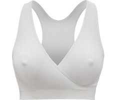 Medela Keep Cool Sleep bh - Naadloze slaapbh - Zwangerschapsbh - Voedingsbh met 2 ademende zones - Soft Touchmateriaal - Wit - Maat L