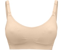 Medela Keep Cool Ultra bh - Naadloze voedingsbh - Zwangerschapsbh met 6 ademende zones - Soft Touchmateriaal – Comfortabel en ondersteunend - Chai - Maat S