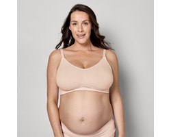 Medela Keep Cool Ultra bh - Naadloze voedingsbh - Zwangerschapsbh met 6 ademende zones - Soft Touchmateriaal – Comfortabel en ondersteunend - Chai - Maat XL