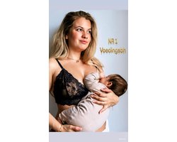 MIL voedingsbeha - Bralette - zwart - nude - Mama I Like - kant - sexy - trendy - uniek - comfortabel - katoen - praktisch - clip openen - hip - modern - mooi - voedingsbh - maat S/M = cupmaat B+/C/-D