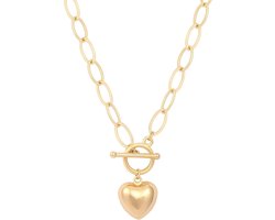 Minimalistische 18K Gouden Hanger Ketting Geometrisch Schakelontwerp Handgemaakt Dames Sieraad