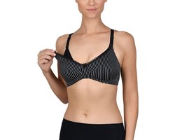 Naturana Voedings-BH, gestreept - 5105  - Zwart_Wit E90