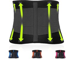 Niergordel voor mannen en vrouwen met dubbele klittenbandsluiting en lendensteun voor verlichting van rugpijn