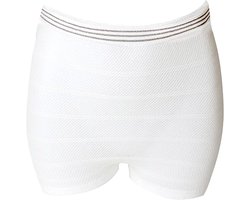 Ondergoed voor herstel na de geboorte, zwangerschapsslipje, netbroekje voor de geboorte, ondergoed voor de zwangerschap, moederschap, wasbaar, hypoallergeen, 4 stuks, Wit, L