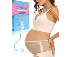 Premium Buikband  - Verstelbaar Zwangerschapsband - Tegen rugpijn en bekkeninstabiliteit – Zwangerschap – Zwangerschapscadeau - Beige