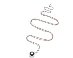 Proud MaMa basic babybel Zwangerschapsketting stainless Steel ZILVER en ROZE