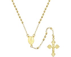 Rozenkrans Kruisketting van Roestvrij Staal voor Dames en Heren