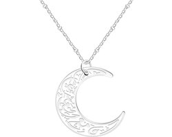 RVS Arabische Maan Hanger Ketting | Islamitische Symbool Amulet voor Heren en Dames