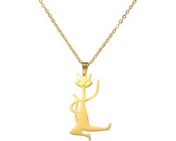 Schattige Kat Hanger Ketting voor Dames | Dainty Dieren Sieraad als Cadeau