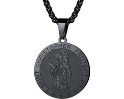 Sint Christoffel Ketting voor Heren - RVS of Goudkleurig - Beschermheilige Reizigers
