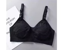 TSD goods - Voedingsbh - BH voor borstvoeding - Zwangerschapsbh - BH voor zwangere vrouwen - Maternity - Verstelbaar - Zwart - Maat L