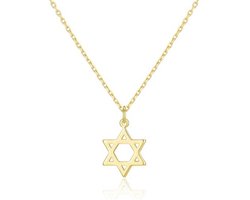 Vergulde Davidster Ketting voor Dames - Hypoallergeen en Verstelbaar