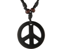 Verstelbare Hanger Ketting met Vredesteken en Maori Tribaal Ontwerp