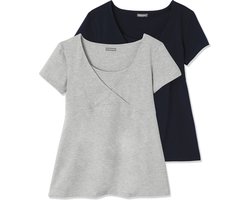 Vertbaudet Lot van 2 T-shirts voor zwangerschap en borstvoeding