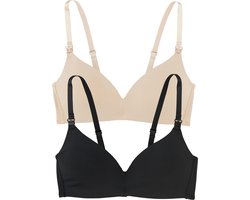 Vertbaudet Set met 2 voedingsbeha's van microvezel