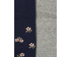 Vertbaudet Set van 2 panty's voor babymeisjes, effen en met bloemmotieven