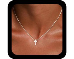 Vintage Kruis Ketting Met Filigraan Religieus Crucifix Tijdloos Gouden Sieraad voor Dames
