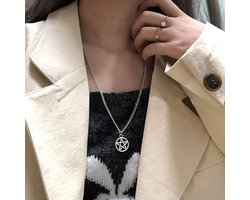 Vintage Ster Hanger Ketting - Sierlijke Pentagram Ketting voor Vrouwen