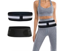 WiseGoods Premium 120CM Bekkenband - Zwangerschapsband - Buikband Zwangerschap & Postpartum - Rugbrace Dames - Rugband - Zwart