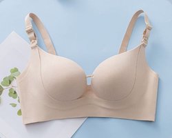 Wow Peach - Shaped Seamless Voedings BH - Padded Beha - Zonder Beugel - Naadloos - Borstvoeding - Nursing - Mama - Comfort - Soft - Ademend - Kleur: Nude - Maat: Medium