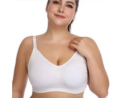 Wow Peach Voedings BH Wit Large - Cupmaat 82-93 A/B/C/D/E - Zwangerschapsbh - Borstvoeding - Zwangerschap - Moeder - Maternity bra - Meegroeibh - Maat 36/38
