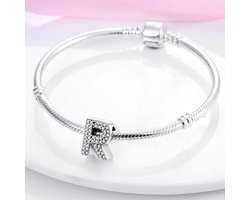 Zilveren Letter Bedel (A-Z) voor Armband en Ketting - Past op Pandora Stijl