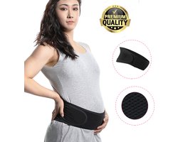 Zwangerschapsband - Premium 2025 - Verstelbaar buikband – Bekkenband - Ondersteuning - Tegen rugklachten en striae - Zwart