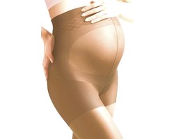 Zwangerschapspanty - 40 Denier - Kleur: Beige (Donkere Tint) - Maat: M - Model: Mamma Premium